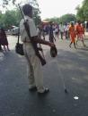 Security was high at the Taj.